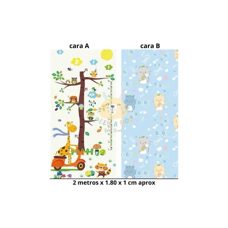GENERICO - Tapete Para Bebé Plegable Doble Faz Grande De 2M X 180M