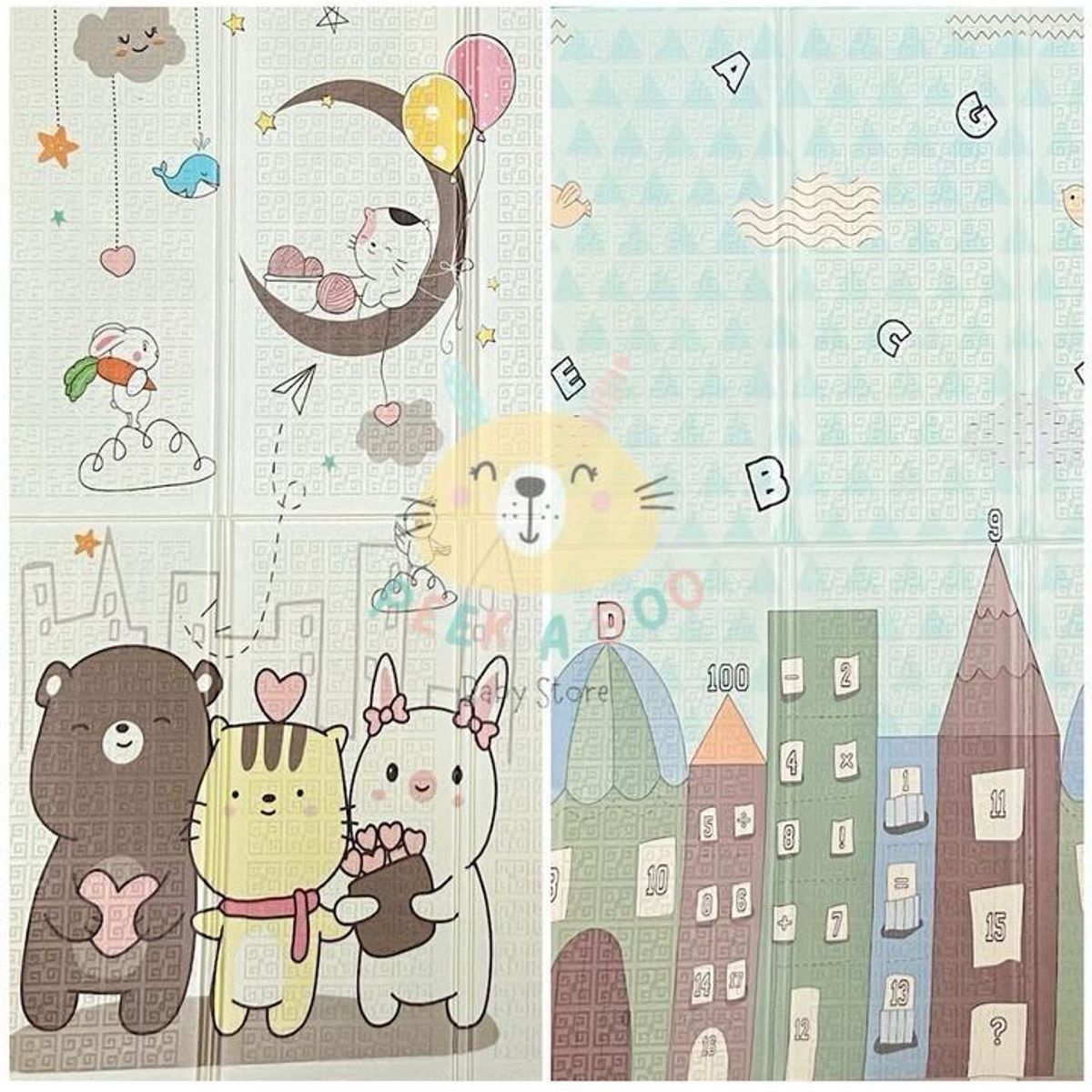 GENERICO - Tapete Para Bebé Plegable Doble Faz Grande De 2M X 180M