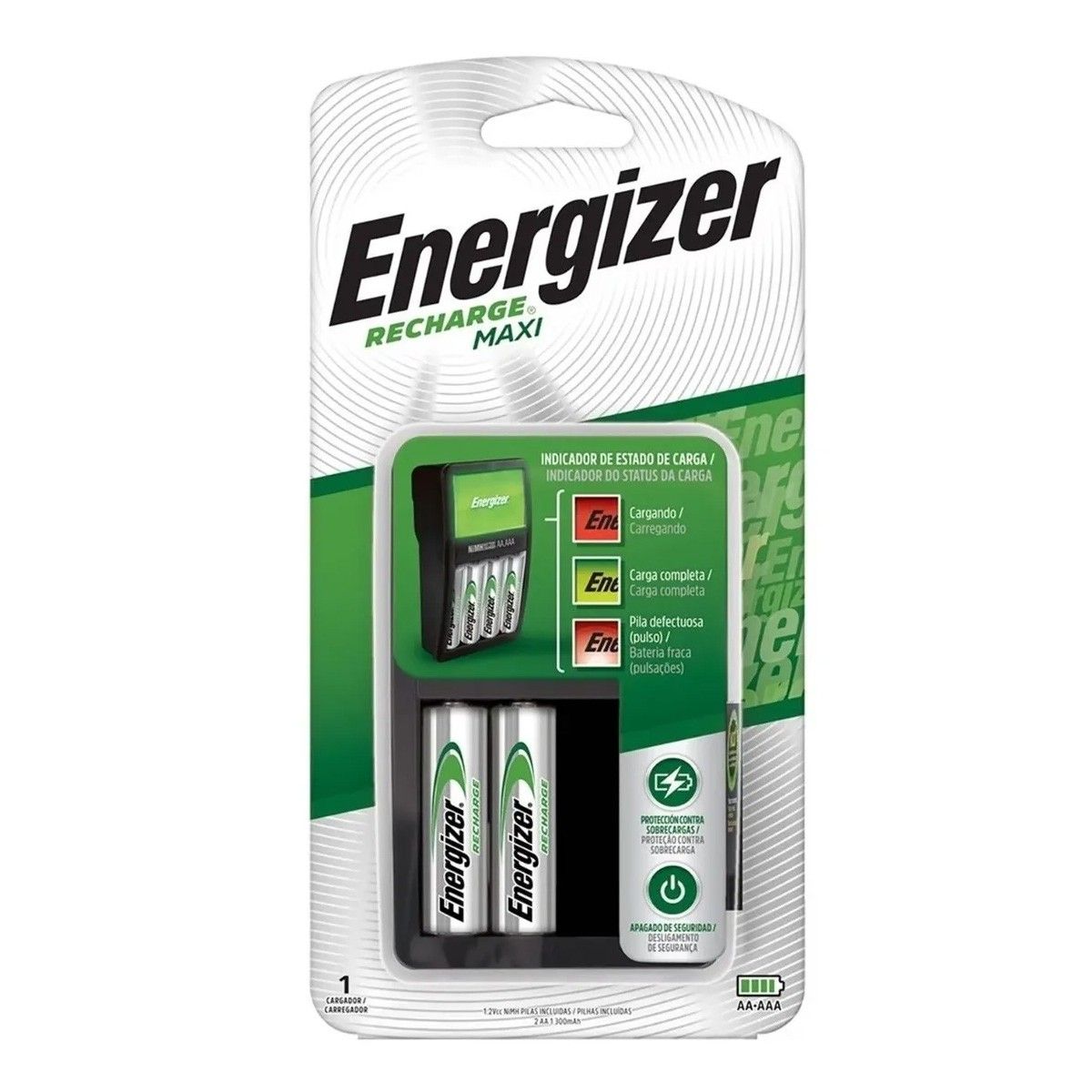 ENERGIZER - CARGADOR ENERGIZER MAS DOS PILAS 2A RECARGABLES