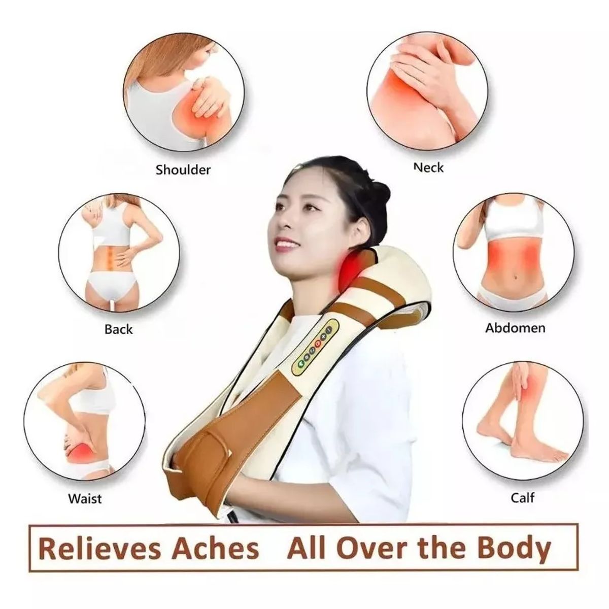 GENERICO - Masajeador Portátil Corporal Cuello Espalda Brazos Eléctrico