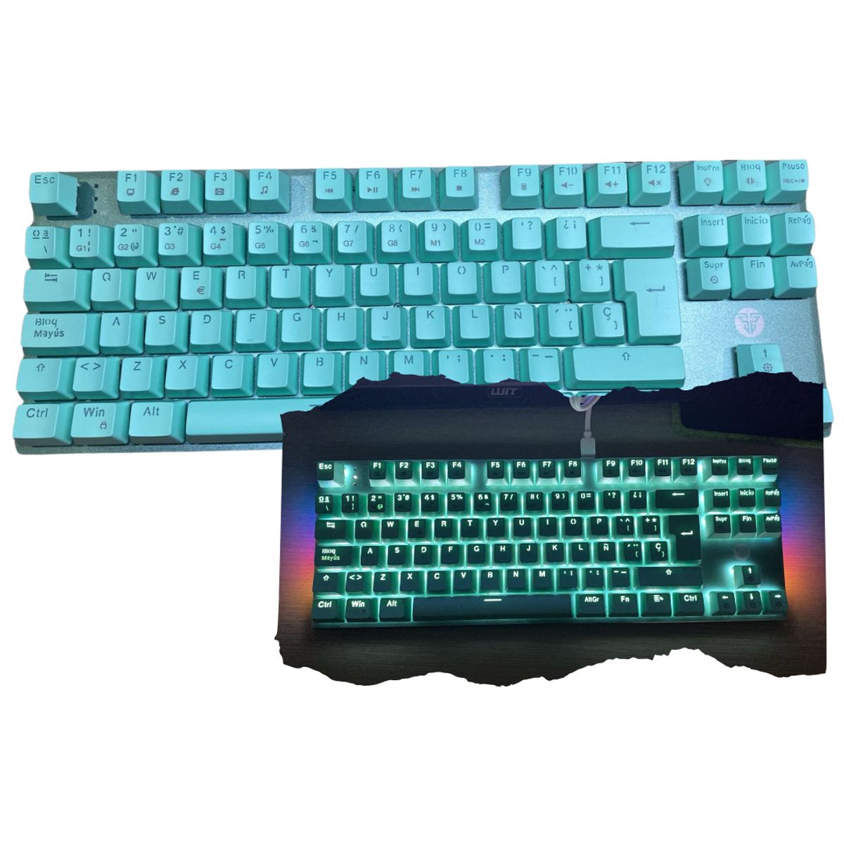 FANTECH - Teclado Gamer Mecanico Me Fantech Maxfit87 Verde Mk856