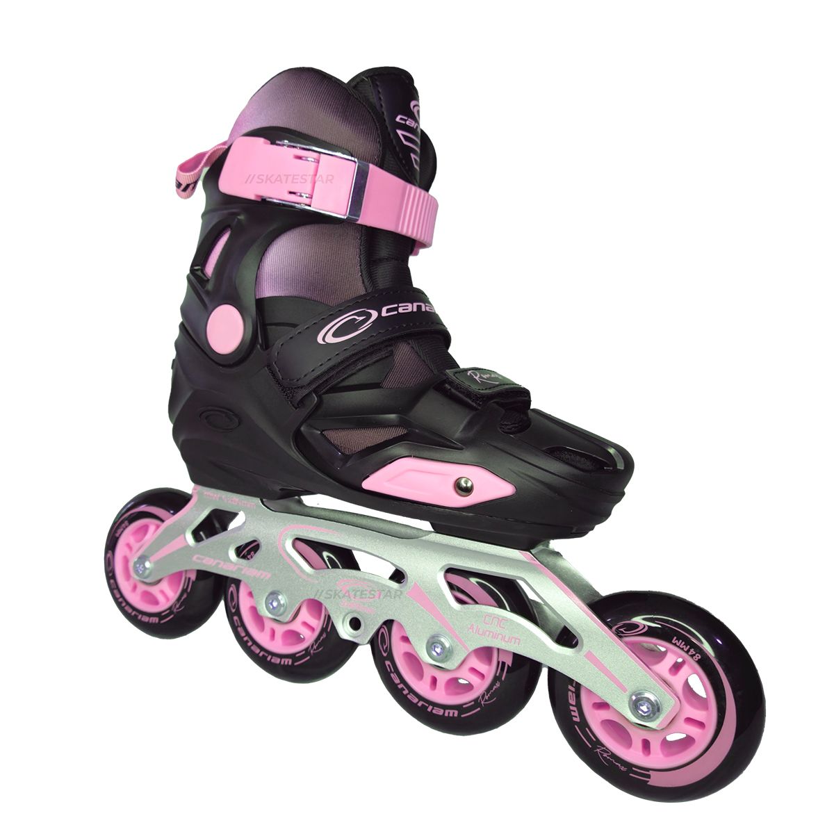 CANARIAM - Patines para Niños Canariam Romax Negro-Rosa Talla 33-36