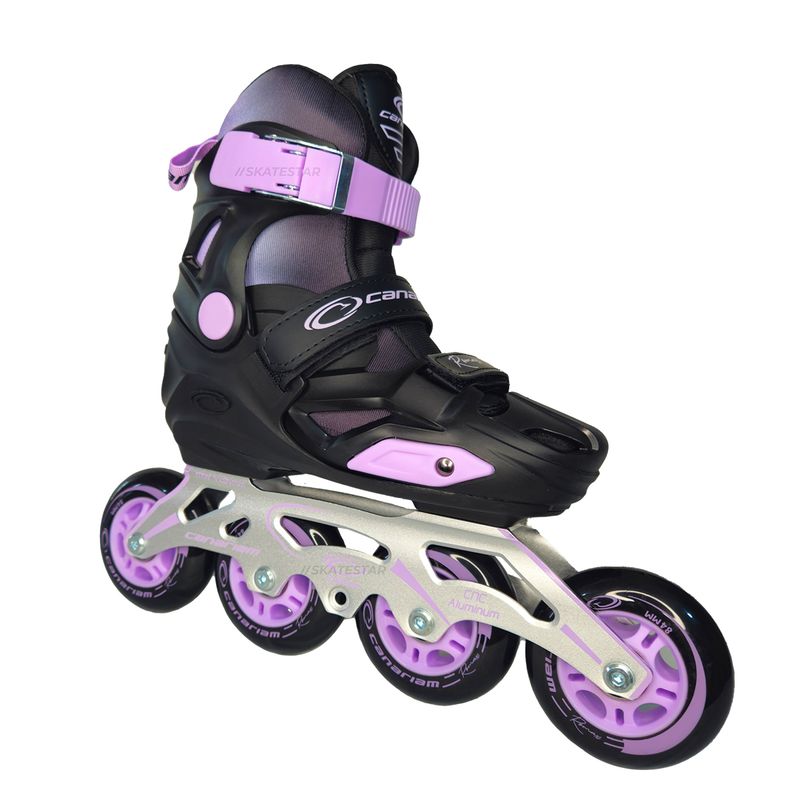 CANARIAM - Patines para Niños Canariam Romax Negro-Lila T33-36
