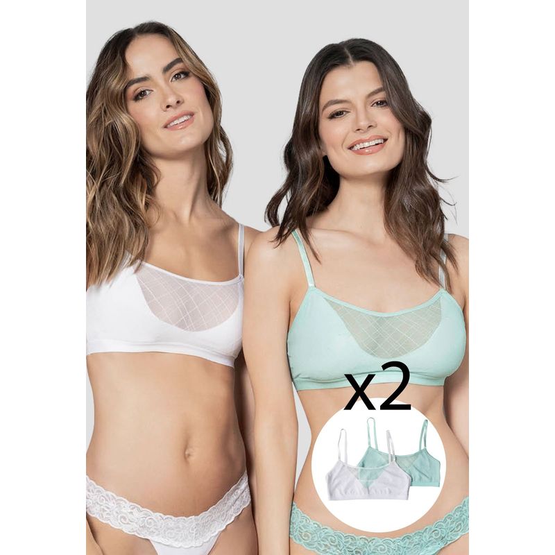 FORMAS INTIMAS - Top Paq X2 Mujer Multicolor Fi 2189