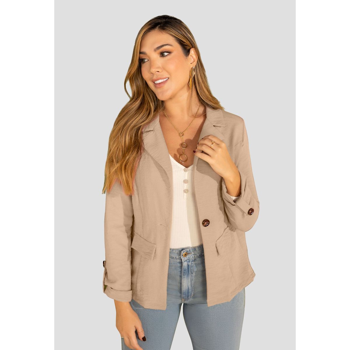 MARKETING PERSONAL - Blazer Mujer Latte Mp 108305