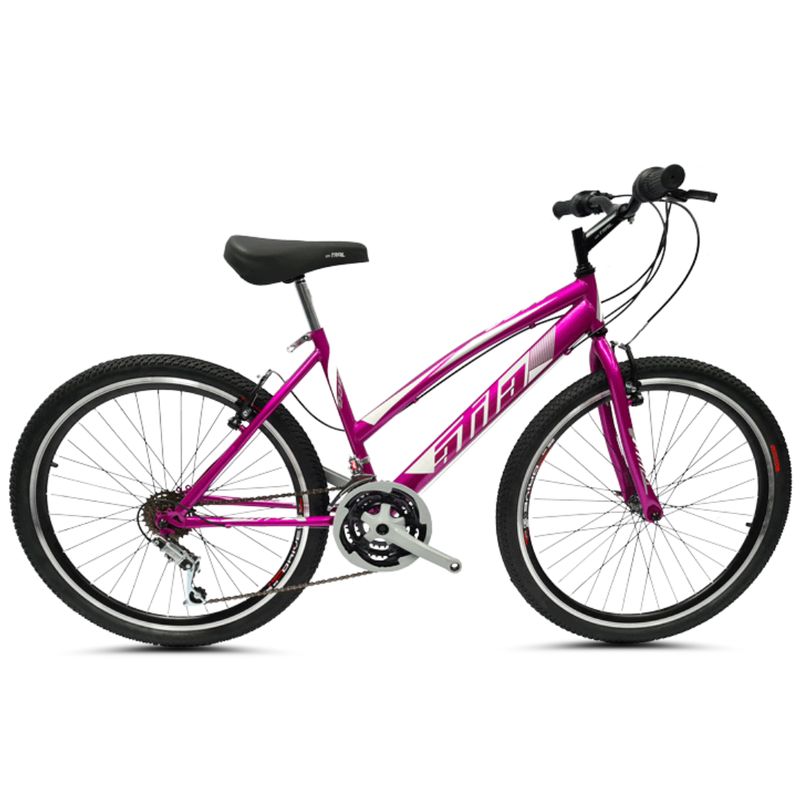 ATILA - Bicicleta para niña Rin 24  18 cambios verde fucsia
