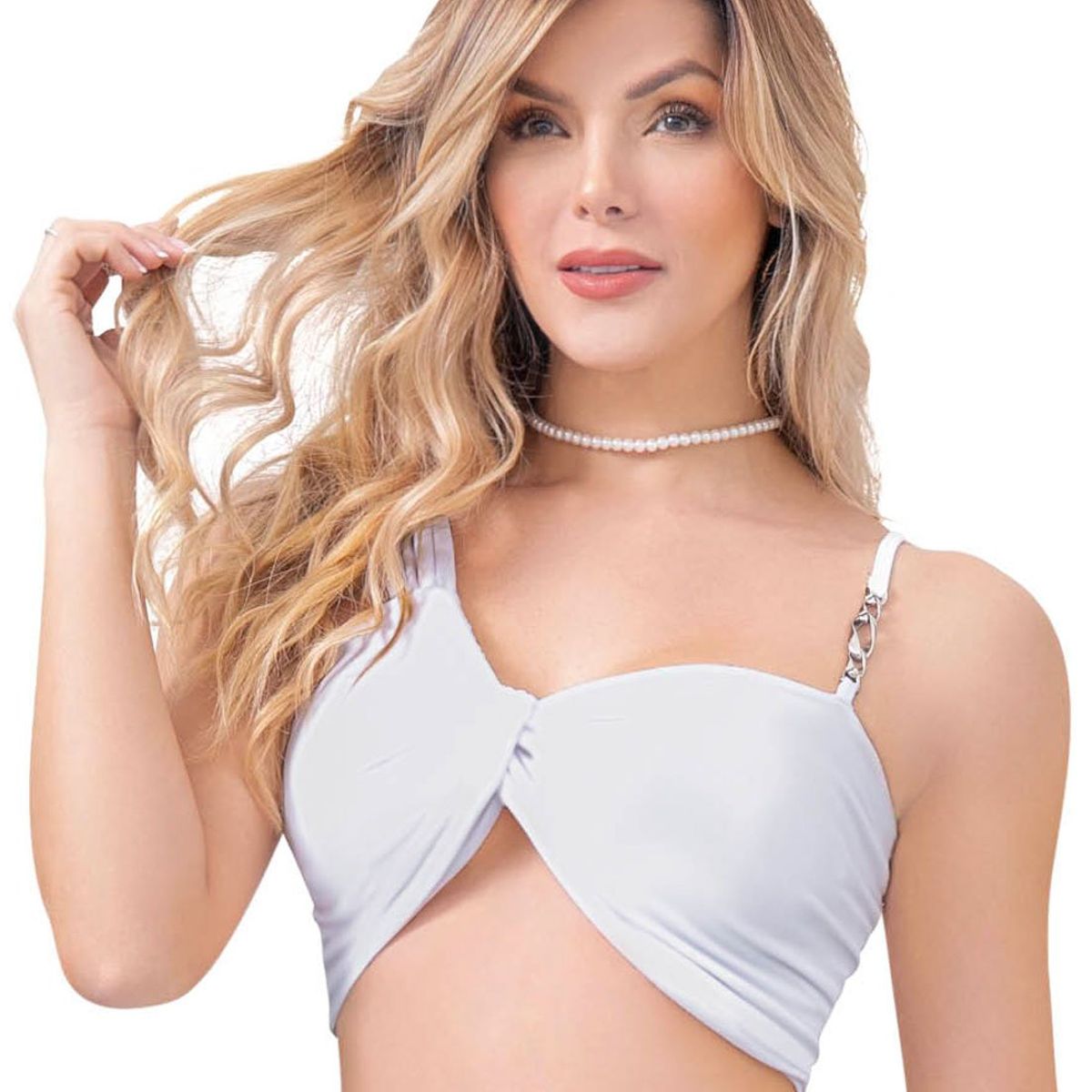 MARKETING PERSONAL - Crop Top Mujer Blanco Mp 33886