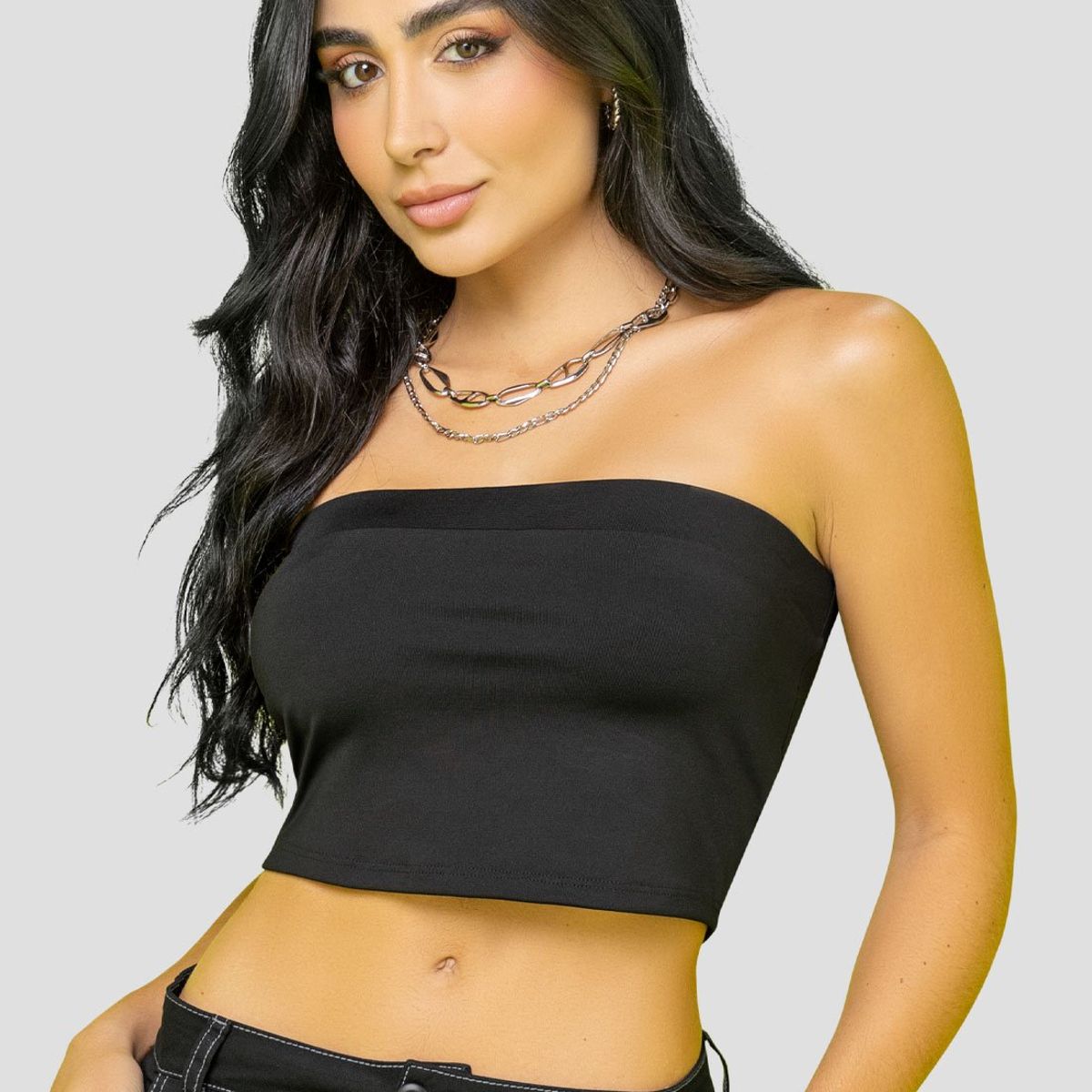 MARKETING PERSONAL - Crop Top Mujer Negro Mp 108098