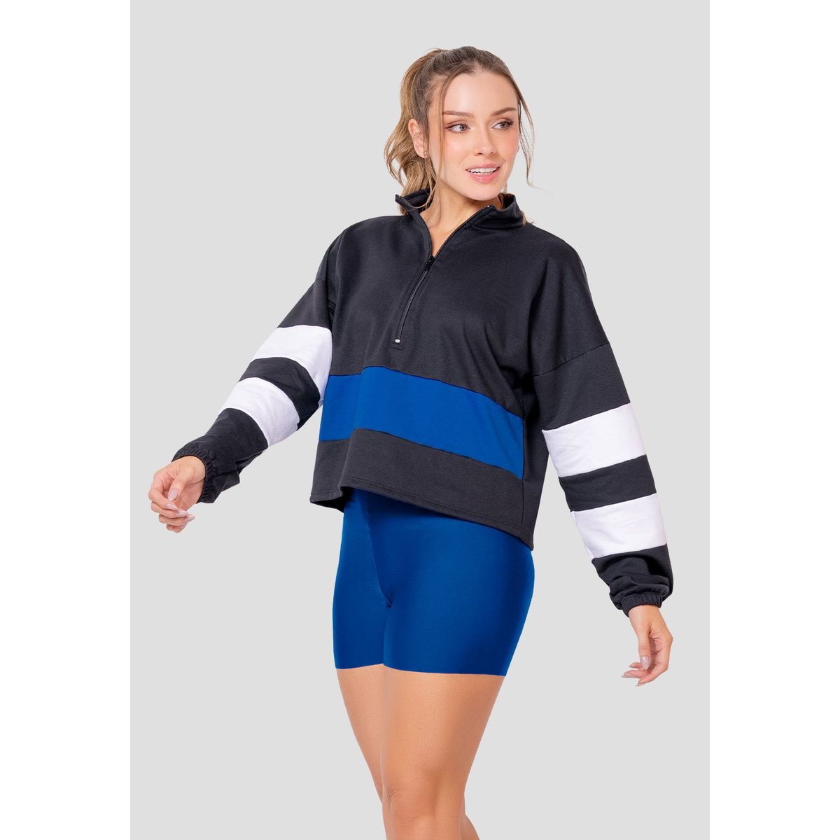 FORMAS INTIMAS - Buzo Mujer Negro Fi 109539