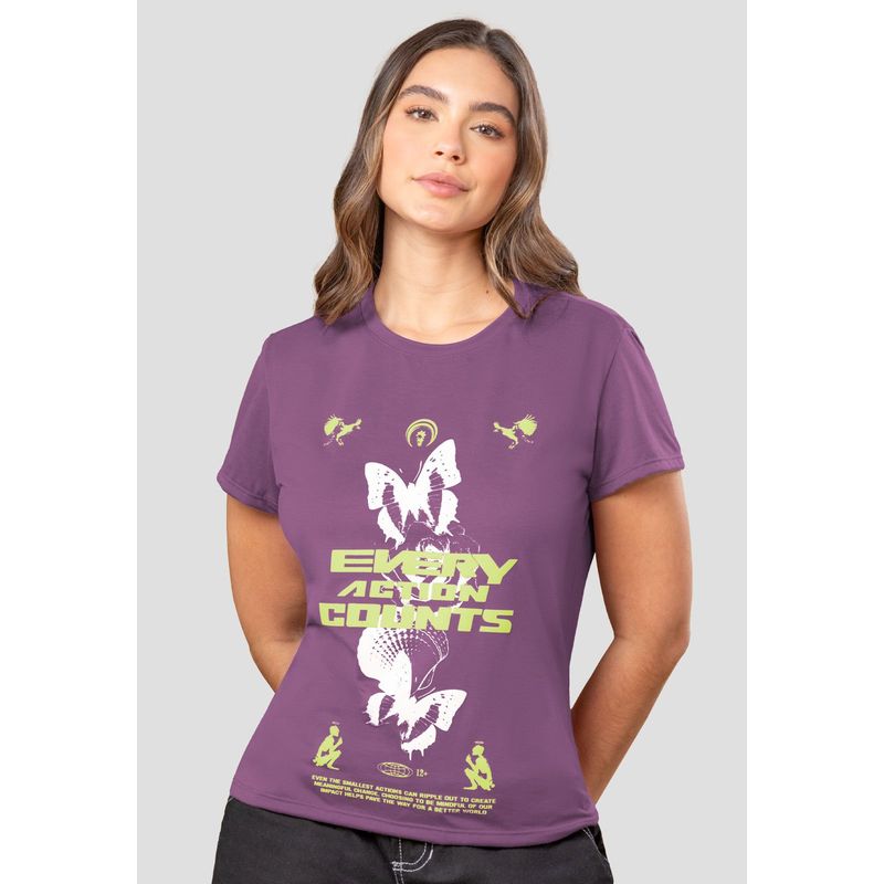 MARKETING PERSONAL - Camiseta Mujer Ciruela Mp 108117