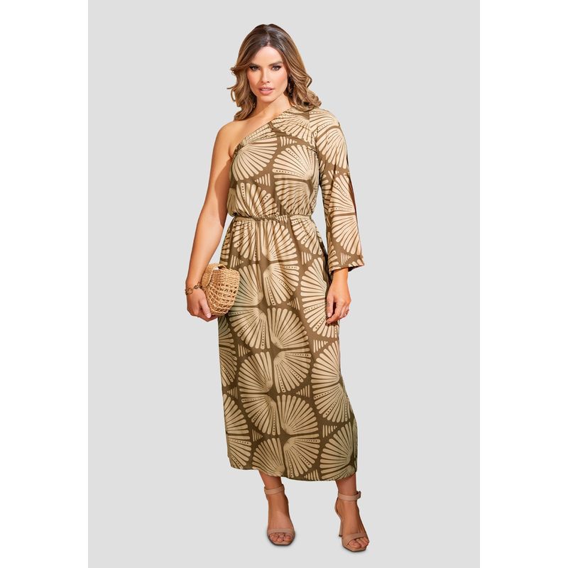 MARKETING PERSONAL - Vestido Largo Mujer Estampado Mp 110135