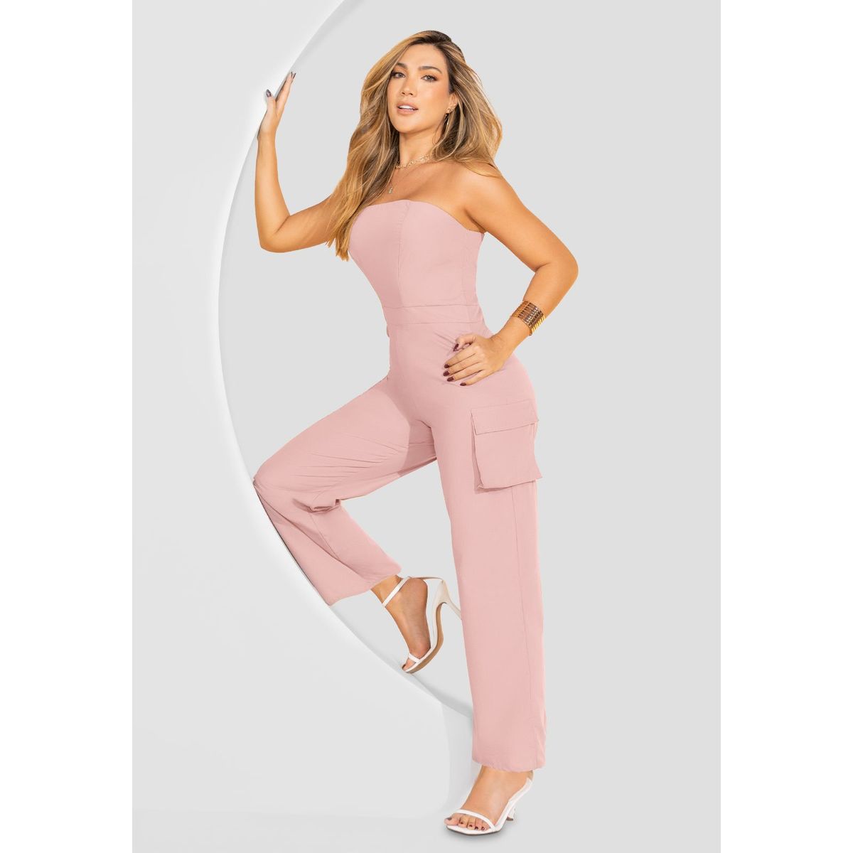 MARKETING PERSONAL - Enterizo Largo Mujer Rosa Polvo Mp 102617