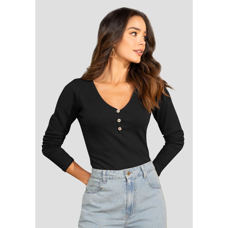 MARKETING PERSONAL - Camibuzo Mujer Negro Mp 108301