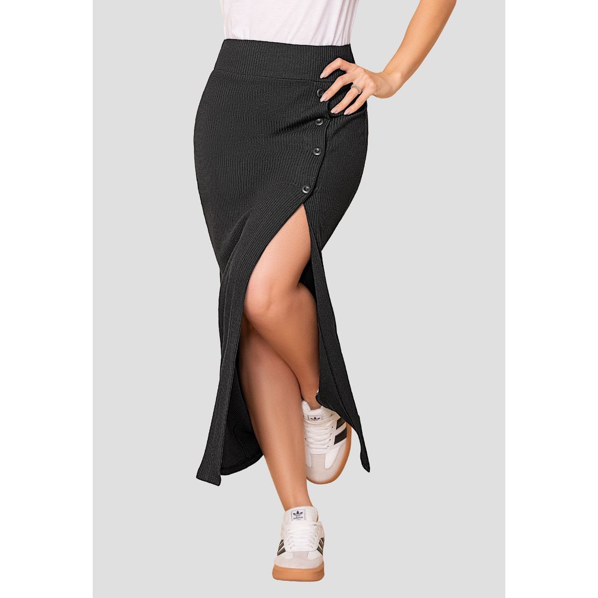 MARKETING PERSONAL - Falda Larga Mujer Negro Mp 108316