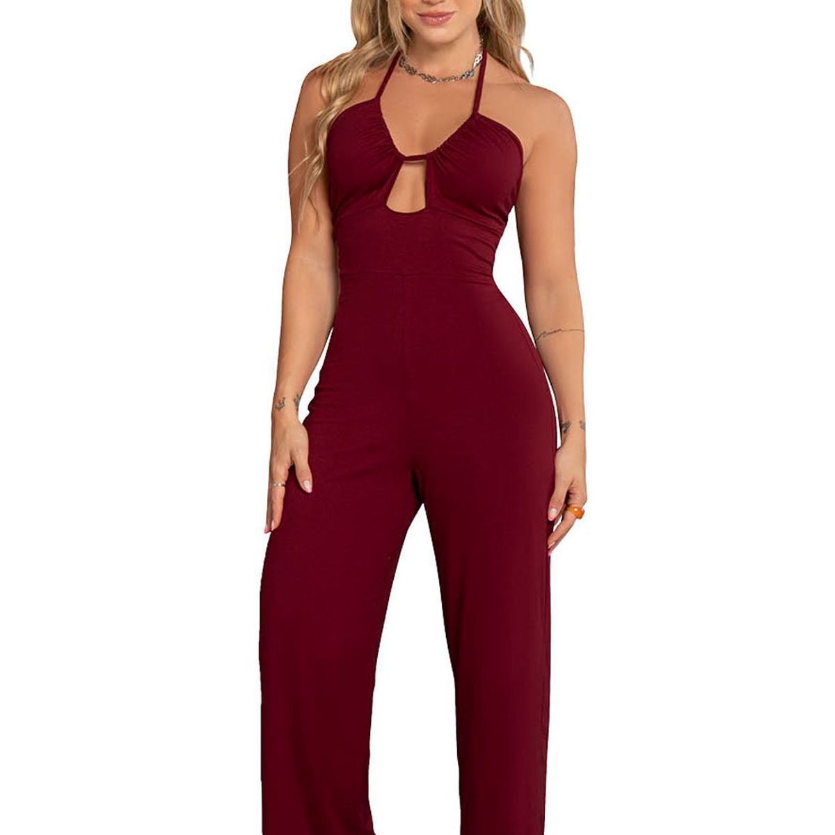 MARKETING PERSONAL - Enterizo Largo Mujer Vinotinto Mp 89572