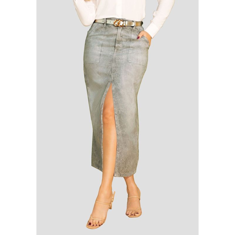 MARKETING PERSONAL - Falda Larga Mujer Verde Mp 107892