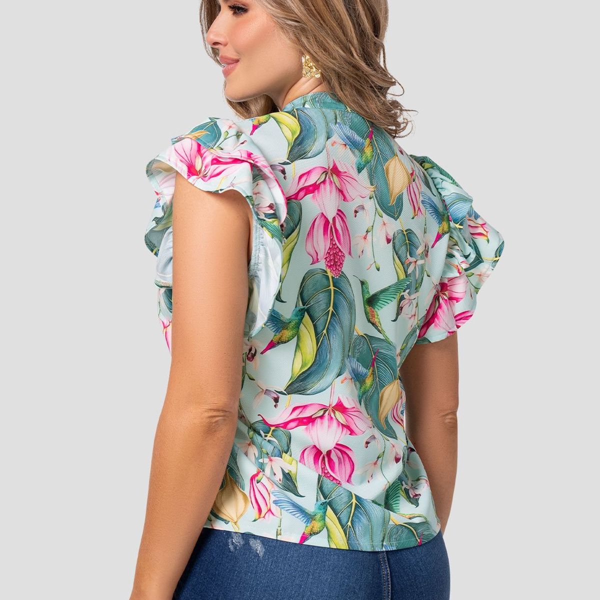 MARKETING PERSONAL - Blusa Mujer Estampado Mp 110136