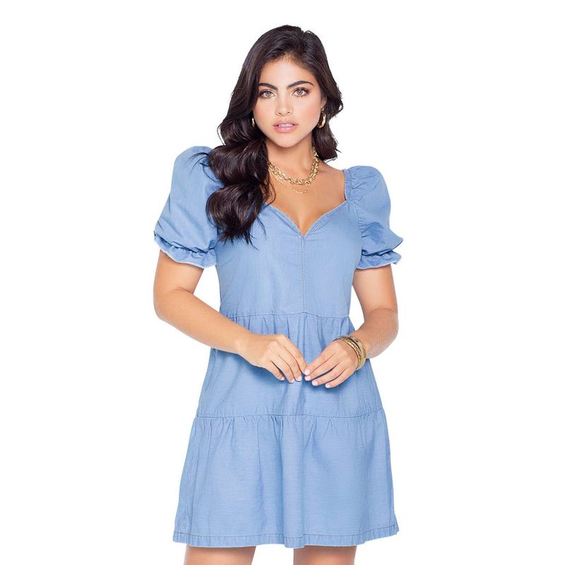 MARKETING PERSONAL - Vestido Corto Mujer Azul Mp 95914