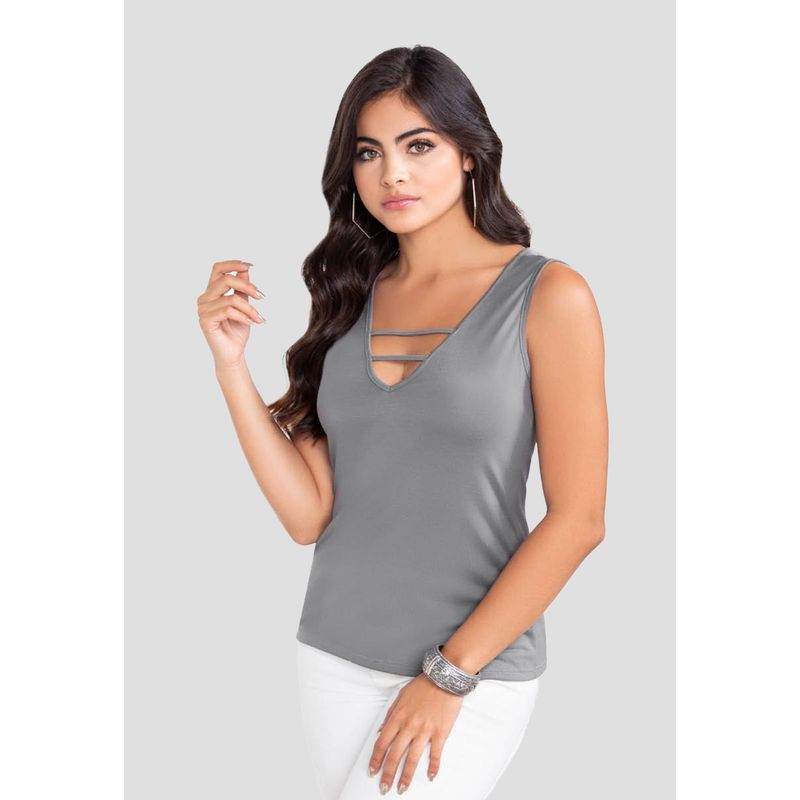 MARKETING PERSONAL - Camiseta Mujer Gris Mp 79427