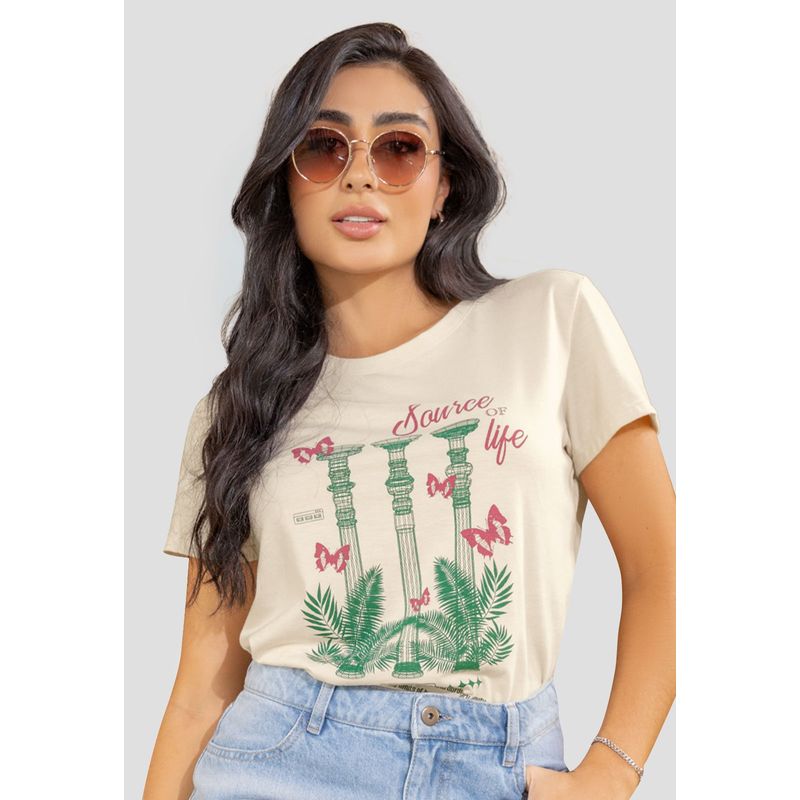 MARKETING PERSONAL - Camiseta Mujer Crema Mp 108119