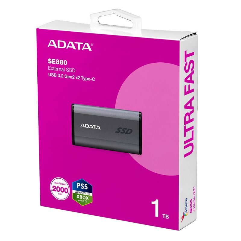 ADATA - Disco Duro Externo Adata SE880 SSD 1TB USB-C