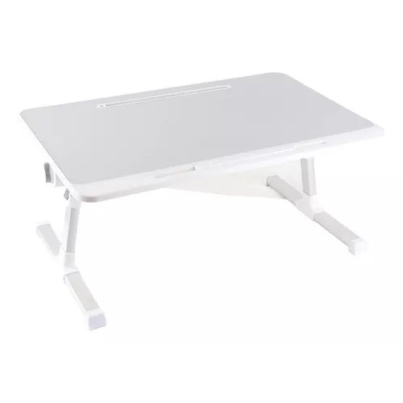 GENERICO - Mesa De Cama Para Portátil Graduable Y Giratoria Blanco T01B