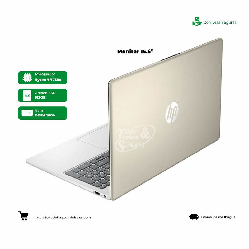 HP - Hp Notebook 15-fc0012la Ryzen 7 16gb 512gb Ssd