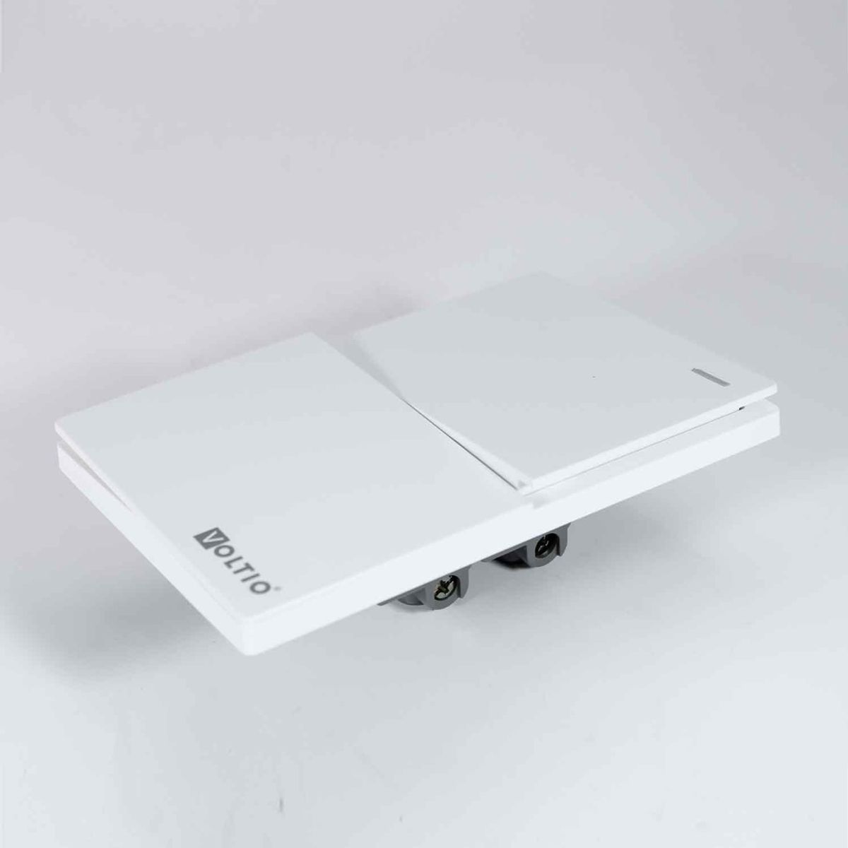 VOLT - Interruptor De Lujo Doble Conmutable 10a 125v Linea Gemini Blanco