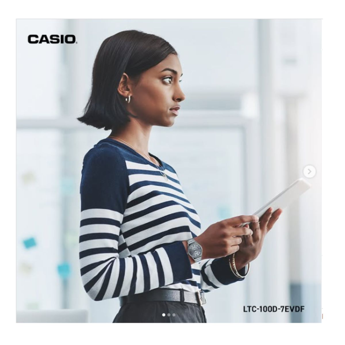 CASIO - Reloj Casio Dama LTC-100D-7E Diseño Elegante