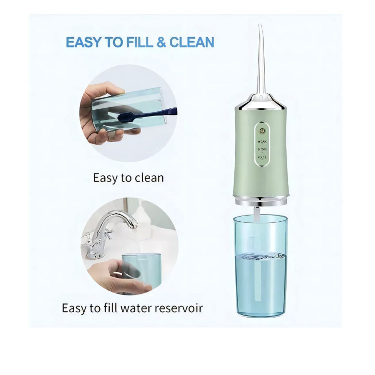 GENERICO - Irrigador Bucal Limpiador De Dientes Con Presión De Agua