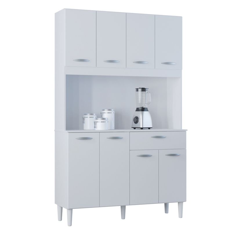 AKIVOY - Alacena Mueble Auxiliar Cocina Cassia Blanco 106cm
