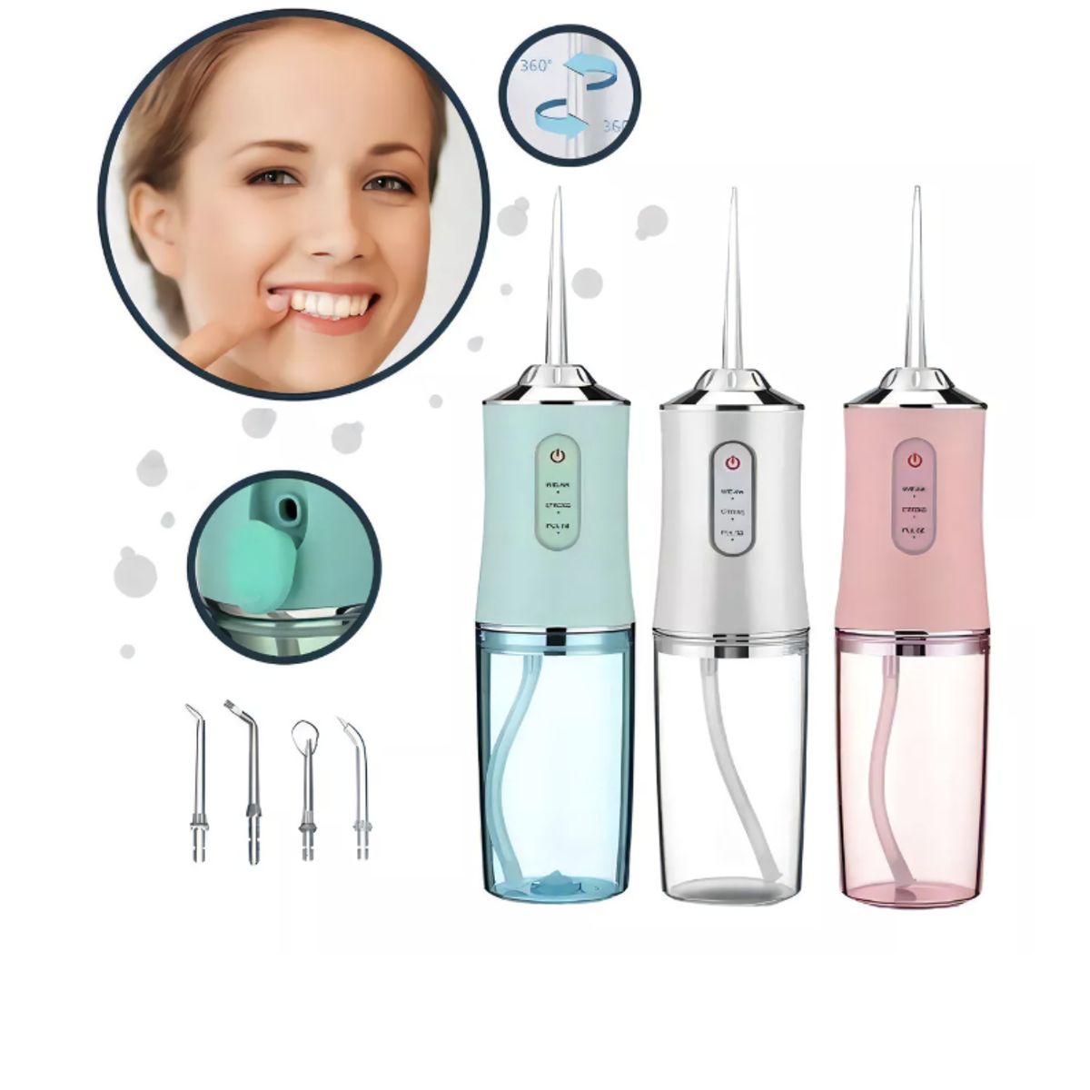 GENERICO - Irrigador Bucal Limpiador De Dientes Con Presión De Agua