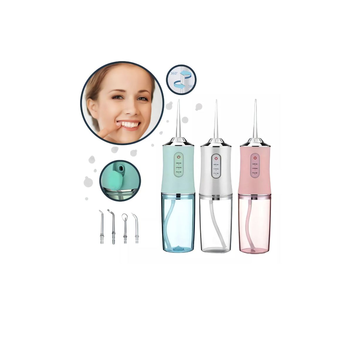 GENERICO - Irrigador Bucal Limpiador De Dientes Con Presión De Agua