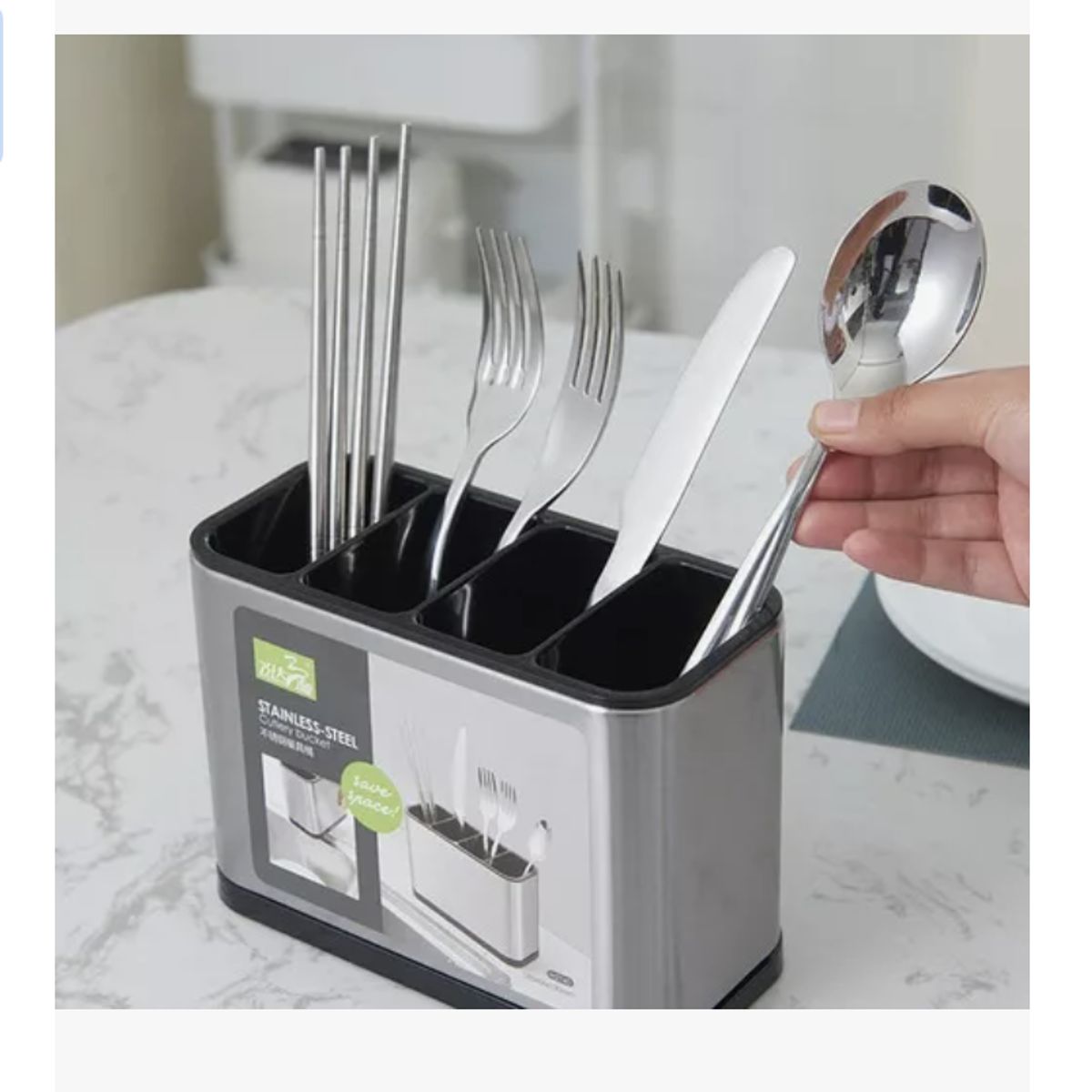 GENERICO - Escurridor De Cubiertos Utensilios Cocina Acero Inoxidable