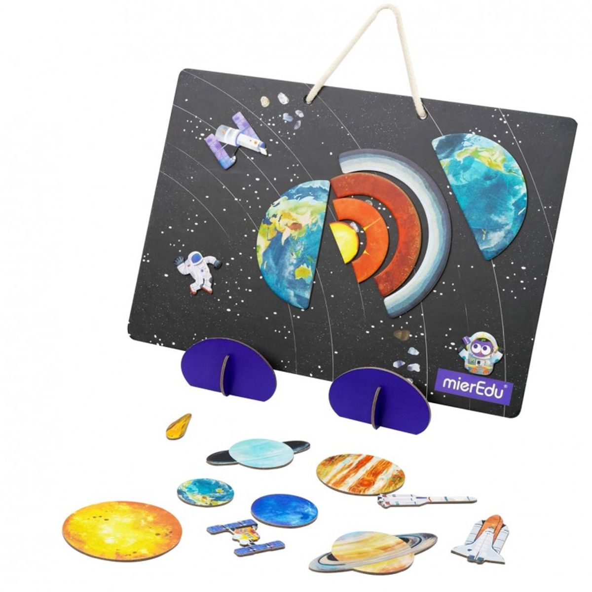JUGANDO Y EDUCANDO - Juego Didáctico Pizarra Magnética Sistema solar Para Niños