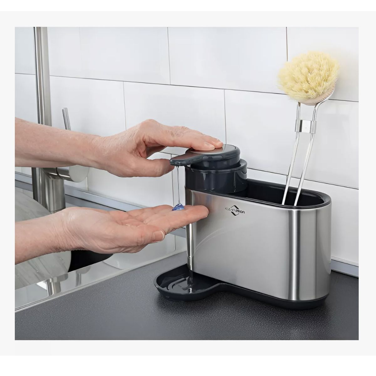 GENERICO - Escurridor De Cubiertos Con Dispensador De Jabón Nuevo