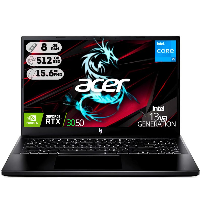 ACER - PORTATIL NITRO INTEL CORE I5 13420H RTX 3050 6GB SSD 512GB RAM 8GB