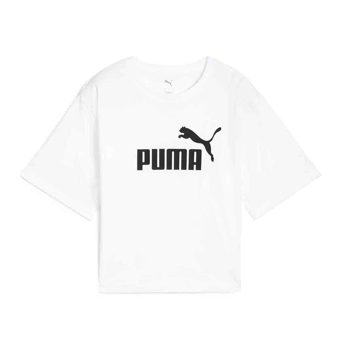 PUMA - Tshirt Camisa Marca Puma Cropped W Original Blanco Mujer