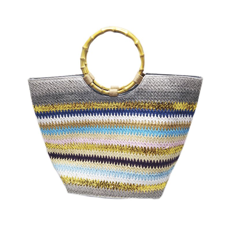 MAAT - Cartera Playera En Tejido De Paja