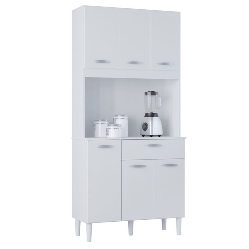 AKIVOY - Alacena Mueble Auxiliar Cocina Cassia Blanco 80cm