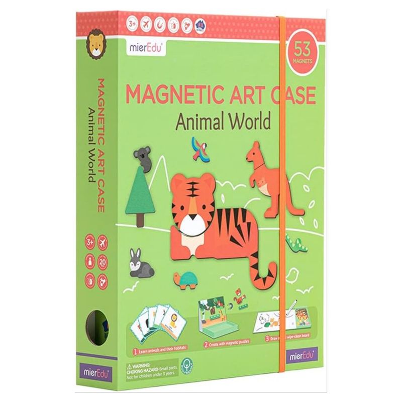 JUGANDO Y EDUCANDO - Juego De Arte Magnético Animales Con Accesorios Para Niños