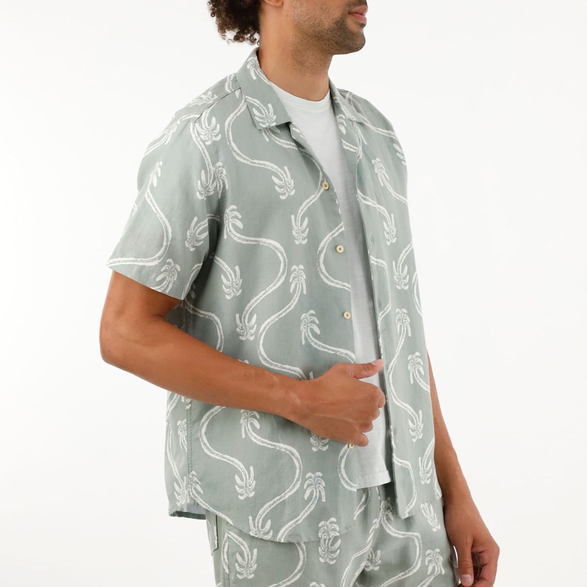 TENNIS - Camisa con estampado de palmeras para hombre