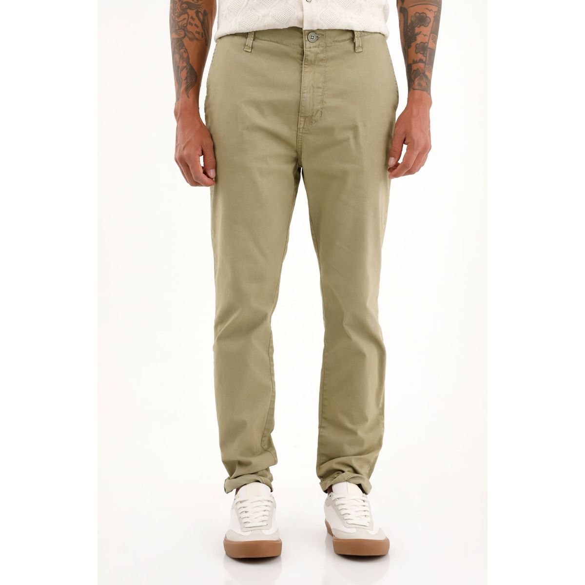 TENNIS - Pantalón tipo chino verde para hombre