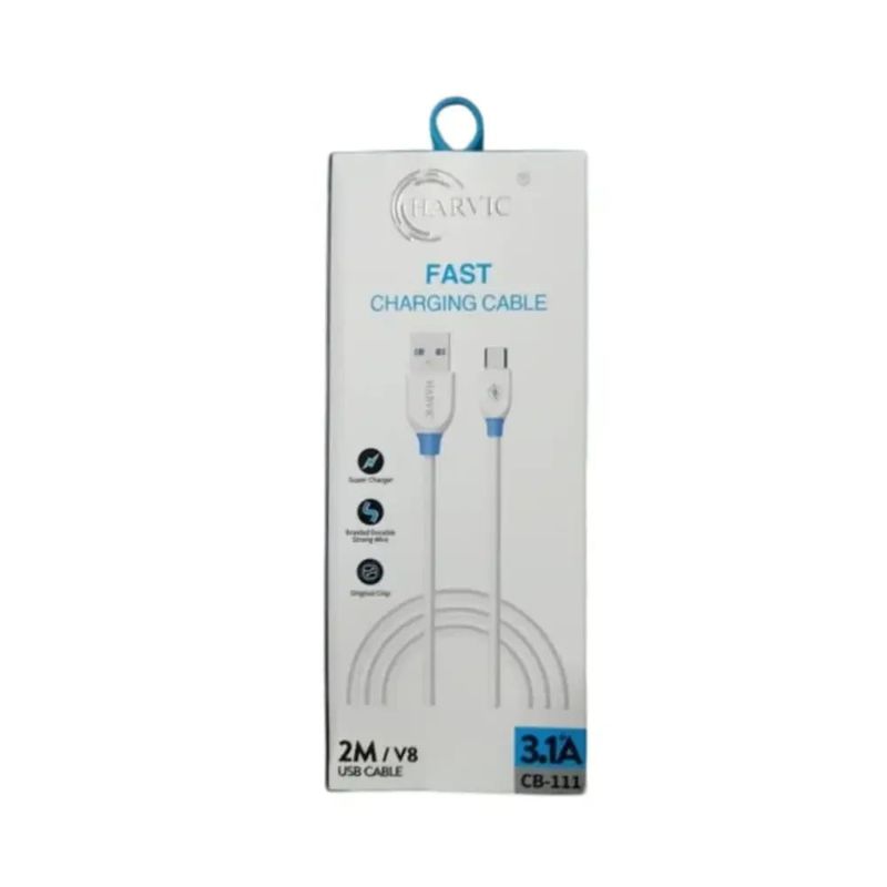 GENERICO - Cable de Carga Rápida 31A Usb Tipo-C 200cm Reforzado Harvic