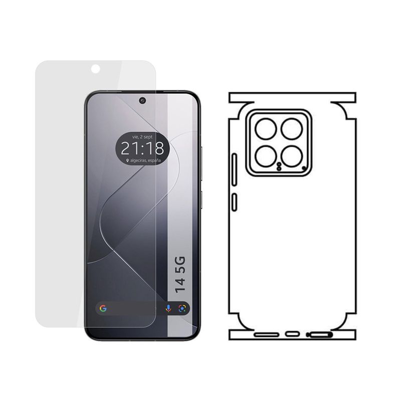 GENERICO - Protector Pantalla Y Trasero Hidrogel Para Xiaomi 14