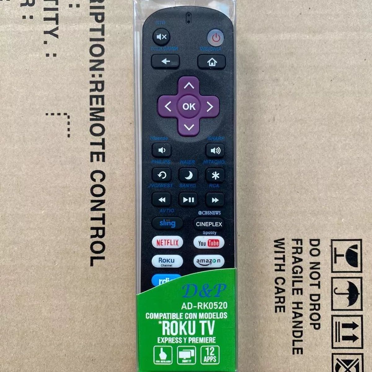 GENERICO - CONTROL UNIVERSAL PARA ROKU 1 4 LT HD XD XS EXPRESS PREMIERE STREAMBAR