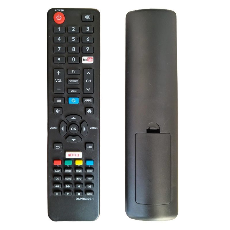 GENERICO - CONTROL REMOTO COMPATIBLE CON SMART TV KALLEY JVC RC320-1  REPUESTO