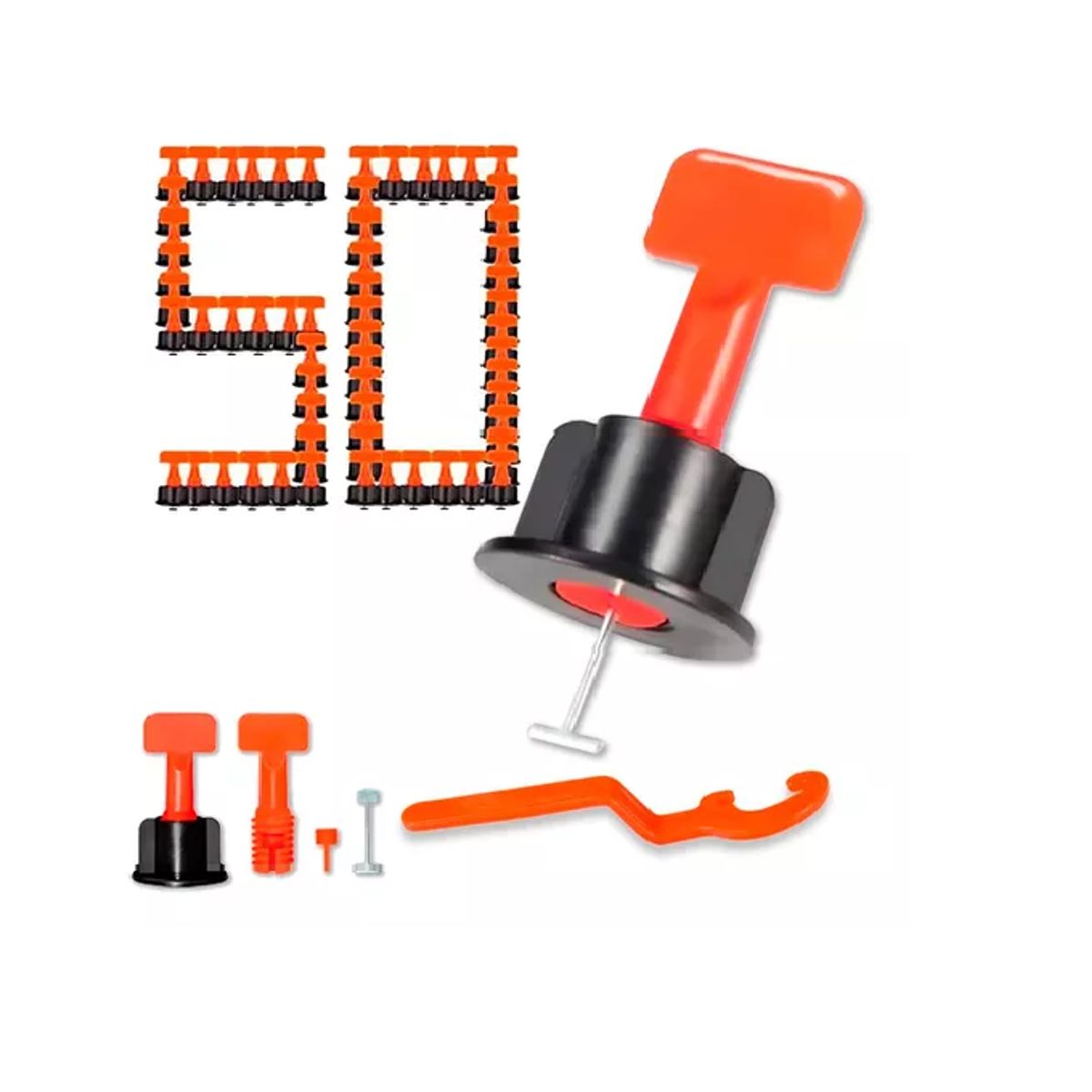 GENERICO - NIVELADORES PLASTICOS REUTILIZABLES X 50 UN PARA CERAMICA BALDOSA