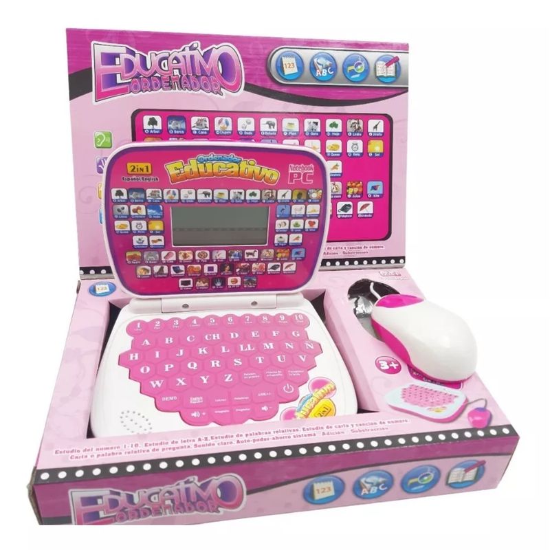 GENERICO - Computador Didactico Mini Laptop Gamer Niñas