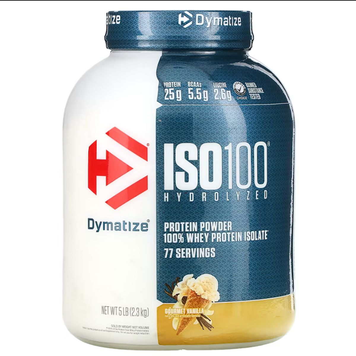 DYMATIZE - ISO100 Dymatize Vainilla 100% Hidrolizada Premium Rápida Absorción 5LB